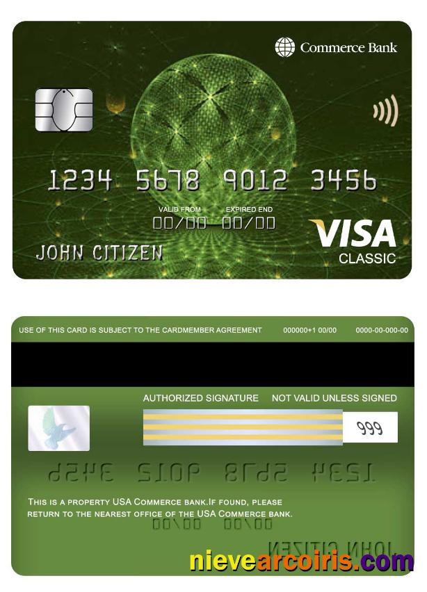 USA Commerce bank visa classic card